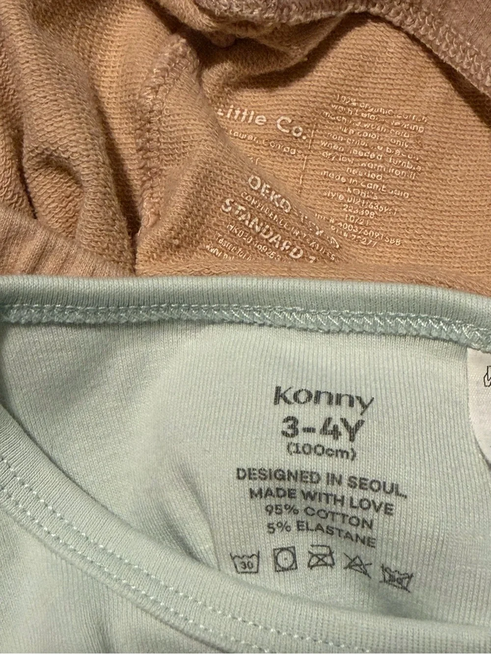Konny Light Blue Top and Little Co Peach Shorts Kids 3t Set